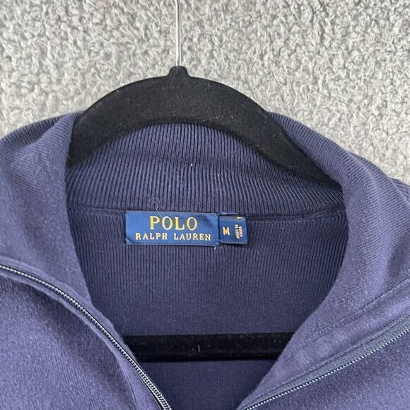 Polo Ralph Lauren Cotton Track Jacket Full Zip Embroidered Size Medium - Picture 10 of 12